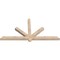 Ekena Millwork Kennewick Smooth Timber Gable Bracket, Douglas Fir, 72"W x 36"H x 3 1/2"D x 3 1/2"F, 12/12 Pitch GBW072X36X0404KEN00SDF - alternate 2